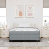  Krevet s opruga kutije Svijetlo siva Crna 160 x 200 cm | shoptok.hr