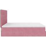  Otomanski posteljni okvir z vzmetnicami roza 180x200cm žamet, (21781332) | Shoptok.si