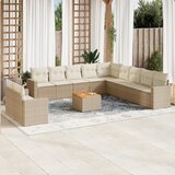 vidaXL 12-dijelni set vrtnih sofa od poliratana s jastucima bež | shoptok.hr
