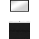  Set namještaja za kupaonicu 3 kom. Crni hrast 61 x 39 x 45 cm | shoptok.hr