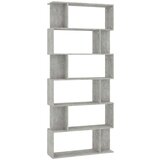 Furnova Knjižna omara/paravan betonsko siva 80x24x192 cm iverna plošča, (21932861) | Shoptok.si