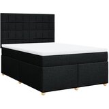  Krevet s oprugama i madracem crni 140 x 190 cm od tkanine | shoptok.hr