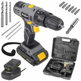 REBEL-TOOLS set 20V aku. udarni vijačnik 30Nm 2Ah Li-ion LED + nastavki v kovčku RB-1002