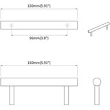 Drška za ormar 2 pcs Zlatno 150 mm Nehrđajući čelik | shoptok.hr