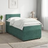  Boxspring krevet s madracem Tamnozelena 90 x 190 cm Baršun | shoptok.hr