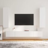  4-dijelni set TV ormarića bijeli od konstruiranog drva | shoptok.hr