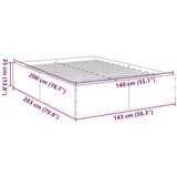  Okvir kreveta siva boja hrasta 140 x 200 cm konstruirano drvo | shoptok.hr