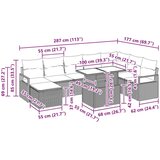  Sjedeća garnitura za vrt s jastukom 9 pcs Crna i plava | shoptok.hr
