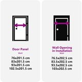 Staklena vrata Prugasti Crna 83 x 3,5 x 201,5 cm Aluminij | shoptok.hr