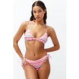 Trendyol Striped Triangle Regular Bikini Set