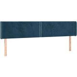  Uzglavlje s ušima tamnoplavo 203x16x78/88 cm baršunasto | shoptok.hr
