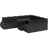 vidaXL 11-dijelni set vrtnih sofa od poliratana s jastucima crni | shoptok.hr