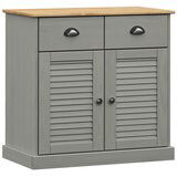 Maison Chic Komoda - Predalnik s predali VIGO 78x40x75 cm siva trdna borovina, (21722111) | Shoptok.si
