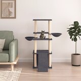 vidaXL Mačje drevo s praskalniki iz sisala temno sivo 133 cm | Shoptok.si
