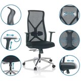 MID.YOU Pisarniški Stol Azurro B, Črna | Shoptok.si