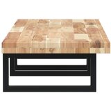 Zidna polica za umivaonik od čelika i masivnog bagremovog drva Smeđa 120 x 40 x 4 cm | shoptok.hr