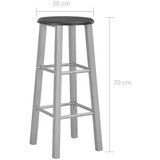 vidaXL barski stolci 2 kom srebrni mdf | shoptok.hr