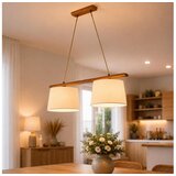 Luster na sajli AIDA 2xE27/15W/230V prečnik 35 cm hrast/krem Cene