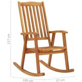  Gugalni stol z blazinami trden akacijev les, (20659007) | Shoptok.si
