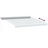 Tenda na ručno uvlačenje antracit i bijela 400 x 350 cm | shoptok.hr