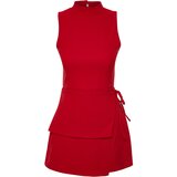 Trendyol Red Tie Detail Mini Woven Short Skirt Jumpsuit | shoptok.hr