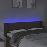  LED uzglavlje smeđesivo 147x16x78/88 cm od tkanine | shoptok.hr