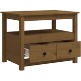  Klubska mizica medeno rjava 71x49x55 cm trdna borovina, (20712393) | Shoptok.si
