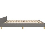  Posteljni okvir z vzglavjem temno siv 160x200 cm blago, (20794679) | Shoptok.si