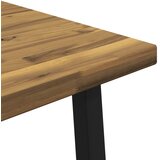  80 x 80 x 75 cm Čvrsto drvo akacije Bijela i crna Četvrtasti | shoptok.hr
