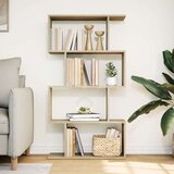 vidaXL Pregrada / regal za knjige 4 razina hrast 70x24x129 cm drveni | shoptok.hr
