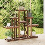 vidaXL Stalak za cvijeće 110 x 25 x 96 cm od masivne jelovine Cijene