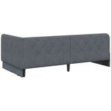  Kotna postelja z vzmetnico Temno siva 90 x 190 cm Žamet, (5000106339) | Shoptok.si