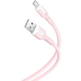 XO Kabel USB-A na microUSB NB212 1m 2,1A roza, (20441802) Cene