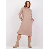 RUE PARIS Dress-RV-SK-7463.24X-beige | Shoptok.si