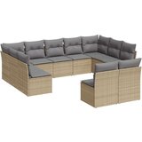  11-dijelni set vrtnih sofa od poliratana s jastucima bež | shoptok.hr