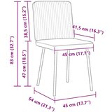 Jedilni stoli 4 kosi roza žamet, (21828496) | Shoptok.si