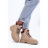 Boto Women's Quilted Lined Lace-Up Boots Beige Corbin | Shoptok.si