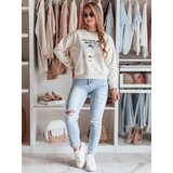 DStreet Bluza damska oversize z nadrukiem GOOSHY ecru | Shoptok.si