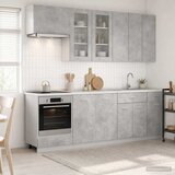  Kuhinjska jedinica LYON 8 pcs Betonska siva Konstruirano drvo | Eponuda.com