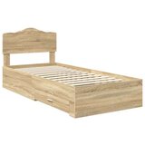  Okvir za krevet s uzglavljem Sonoma hrast 90 x 190 cm | shoptok.hr