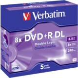 Verbatim 1x5 DVD+R Double Layer 8x Speed, Jewel Case 8,5GB Cijene
