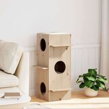vidaXL Mačja kućica 43x43x90 cm puno drvo bor | shoptok.hr