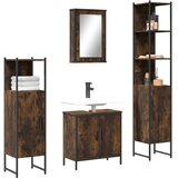  4-dijelni set kupaonskog namještaja boja hrasta drveni | shoptok.hr
