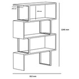 Hanah home Polica 91,5x124,5x29,5cm Hrast-Bijela | Eponuda.ba