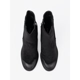 Shelvt Black suede ankle boots on a high heel with padded | Shoptok.si