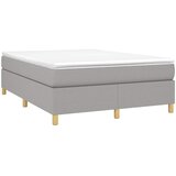  Krevet s oprugama i madracem svjetlosivi 140x190 cm od tkanine | shoptok.hr