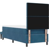  Postelja z vzmetnico z vzmetnico Temno modra 80 x 200 cm Žamet, (5000126091) | Shoptok.si