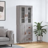 vidaXL Visoka komoda siva sonome 69 5x34x180 cm od konstruiranog drva | shoptok.hr
