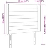  Posteljno vzglavje taupe 83x16x118/128 cm blago | Shoptok.si