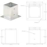  Sidra za stupove 4 kom od pocinčanog metala 121 mm | shoptok.hr